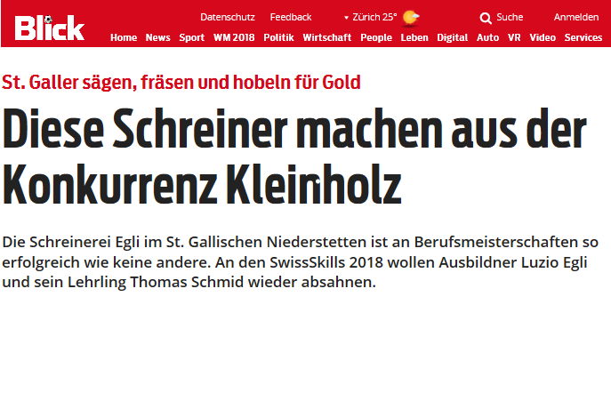 BLICK „Diese Schreiner machen aus der Konkurrenz Kleinholz“